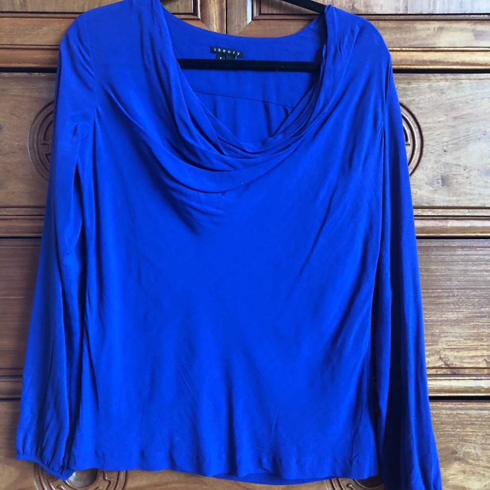 Theory Royal Blue Shirt Blouse - Small